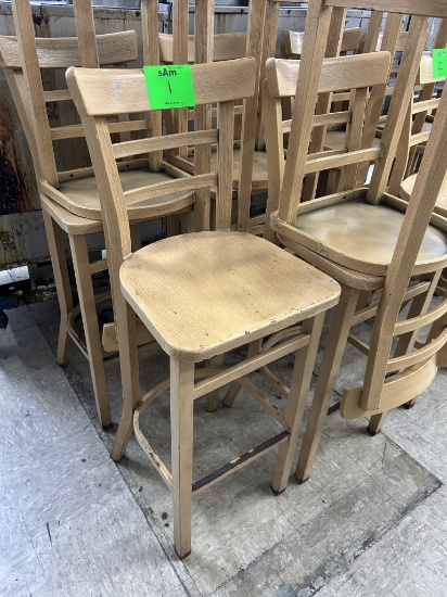 BAR-HEIGHT WOODEN CHAIRS