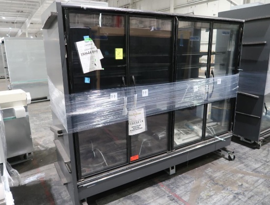 Hill Phoenix medium temp glass door reach-in case, 8' case