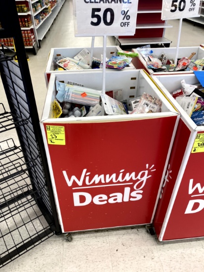 PORTABLE DISPLAY BIN (CONTENTS NOT INCLUDED)