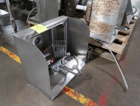 stainless hand sink, wall mount