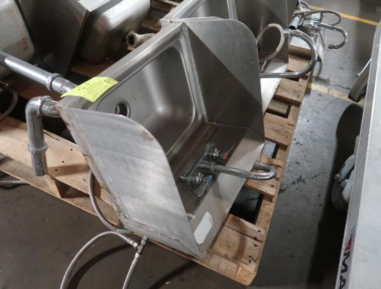 stainless hand sink, wall mount