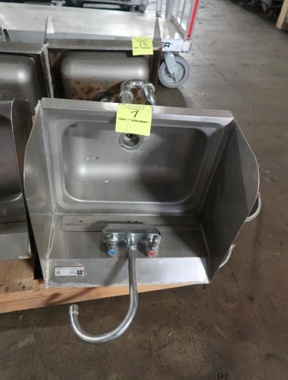 stainless hand sink, wall mount