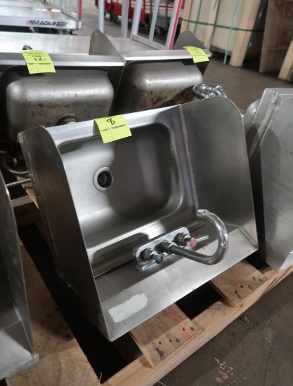 stainless hand sink, wall mount