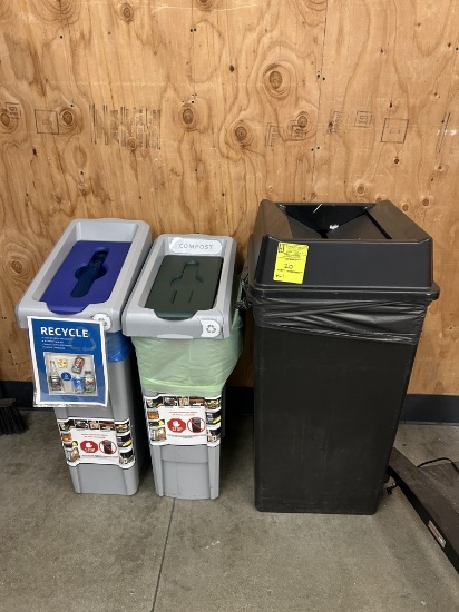 ASSORTED TRASH CANS