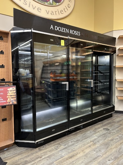 BORGEN FLORAL CASE 2 DOOR, OPEN BAY