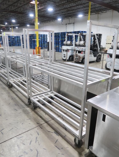 aluminum cooler racks, on casters