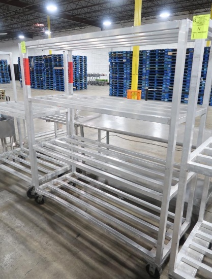 aluminum cooler rack, on casters