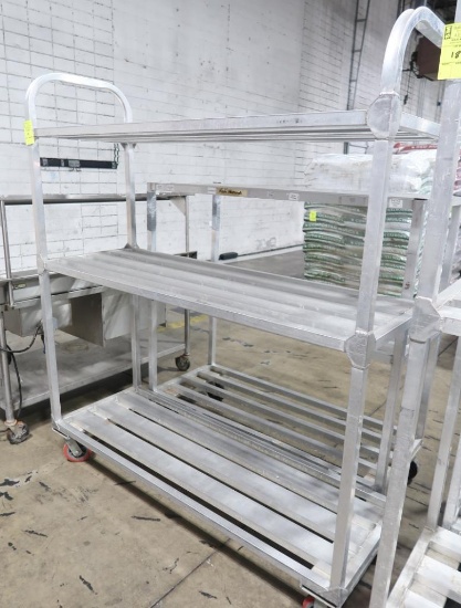aluminum cooler rack, on casters