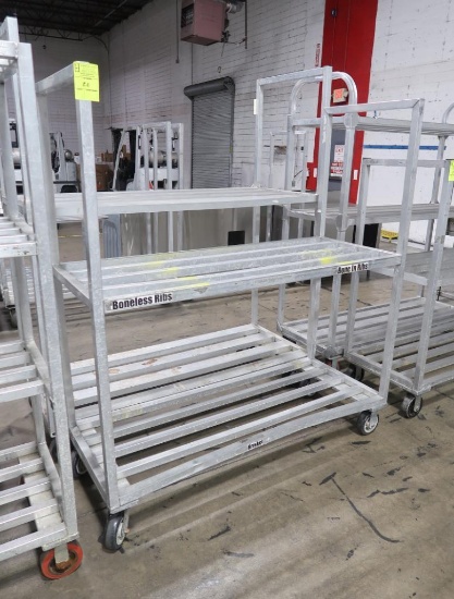 aluminum cooler rack, on casters