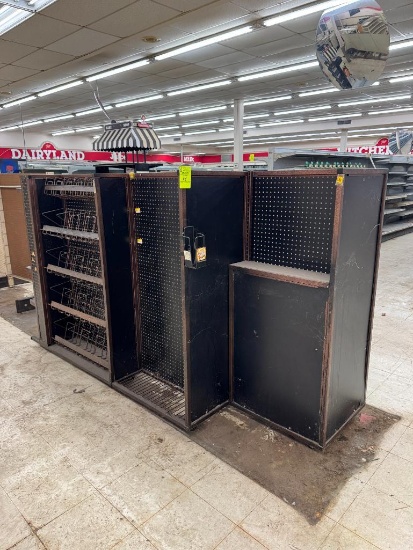 4-sided merchandiser, on casters