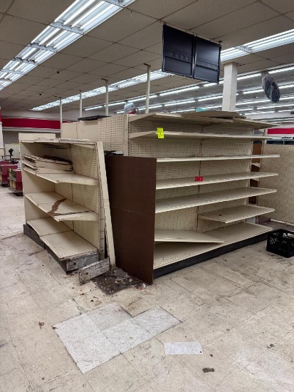 Lozier shelving, cashier area, both gondola & wall