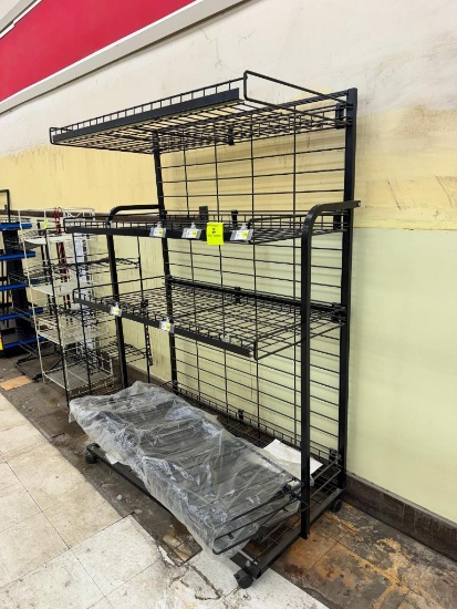 wire rack, on casters