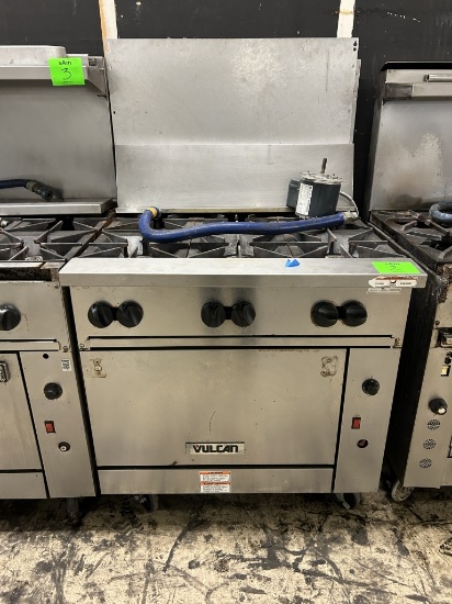 VULCAN 36IN NATURAL GAS RANGE W/ 6 BURNER