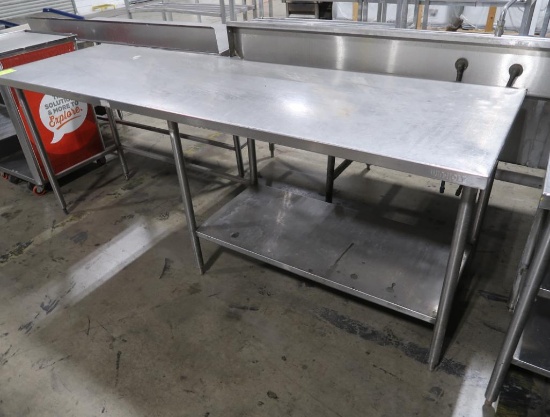 stainless table w/ half undershelf