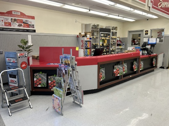 CUSTOMER SERVICE MILLWORK COUNTER W/ SWING DOOR
