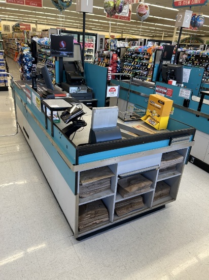 UNBRANDED SINGLE BELT CHECKSTAND (NO POINT OF SALES)