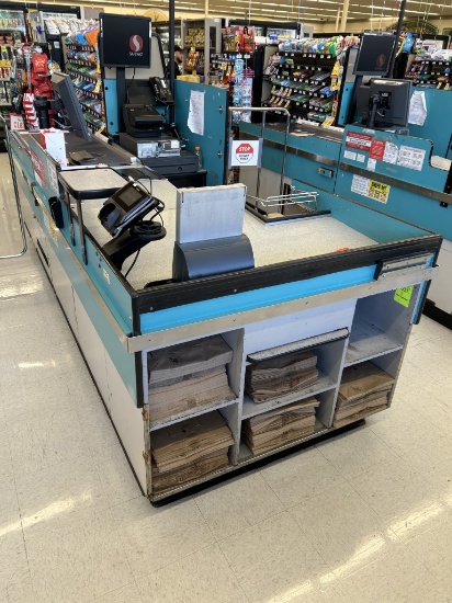 UNBRANDED SINGLE BELT CHECKSTAND (NO POINT OF SALES)