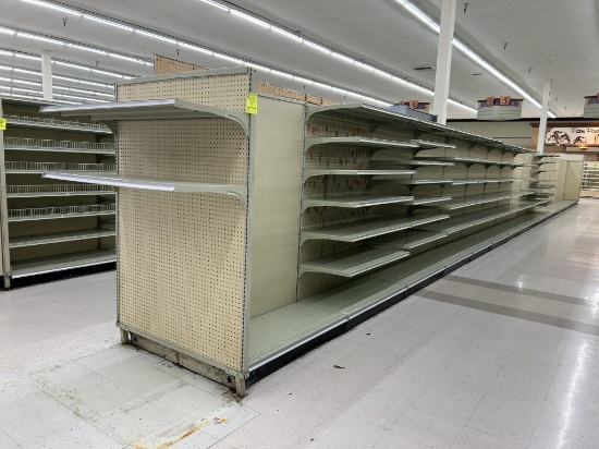 68' RUN OF GONDOLA SHELVING