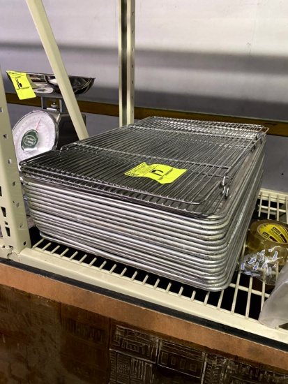 WIRE TRAYS AND 26" X 18" SHEET PANS