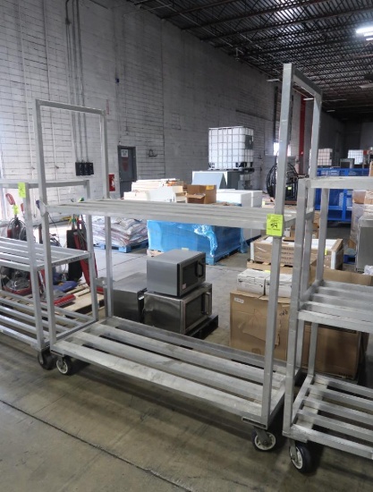 aluminum cooler rack, on casters