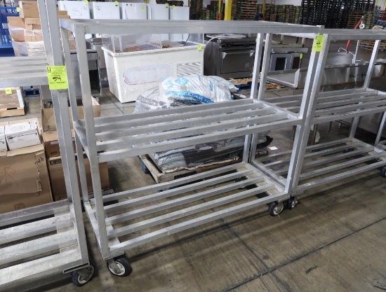 aluminum cooler rack, on casters