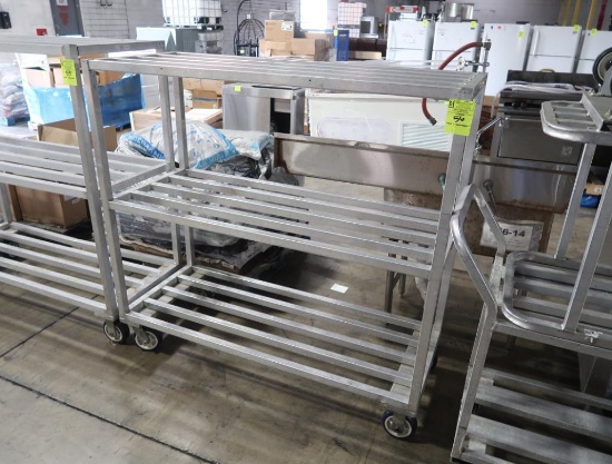 aluminum cooler rack, on casters