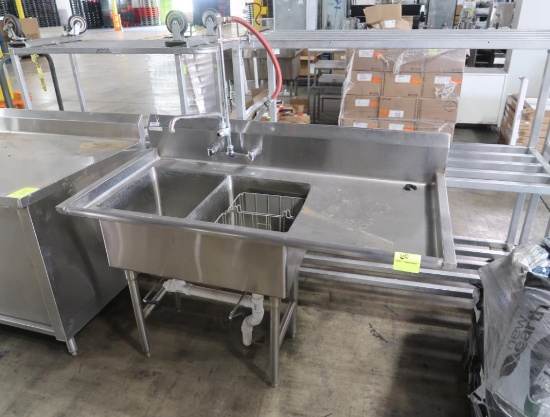 2-compartment sink w/ R drainboard