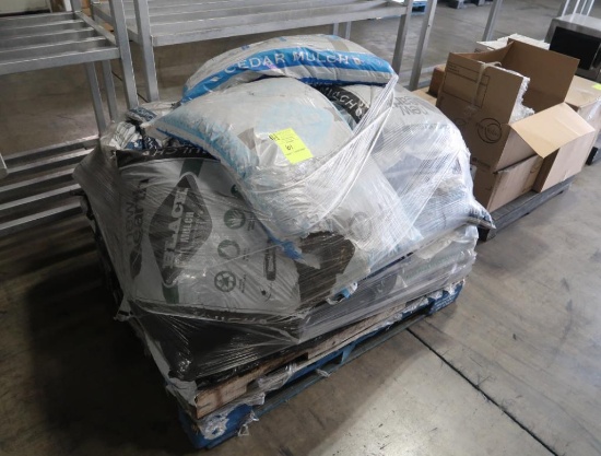 pallet of New Earth black/cedar mulch