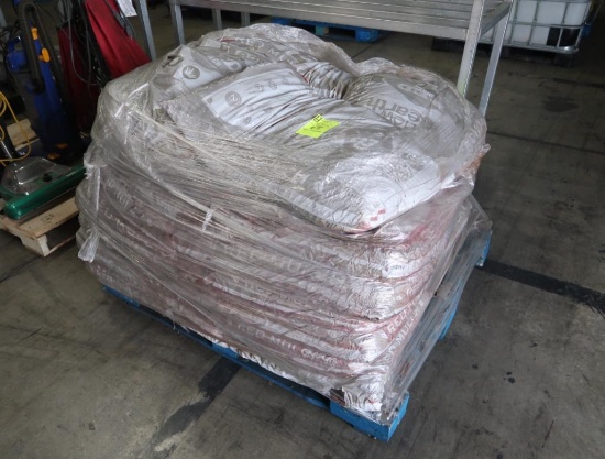pallet of New Earth red mulch