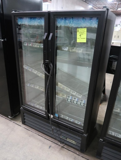 True 2-glass door refrigerated merchandiser