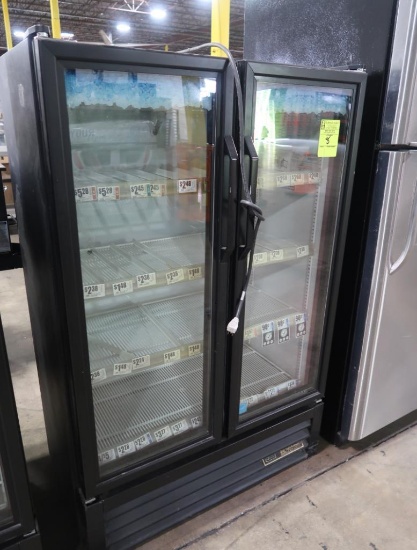 True 2-glass door refrigerated merchandiser