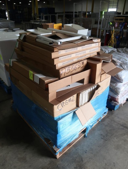 pallet of Uniweb pharnacy shelving parts