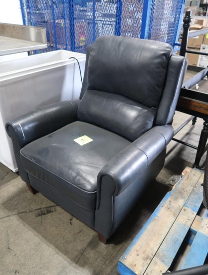 cushioned recliner, faux leather