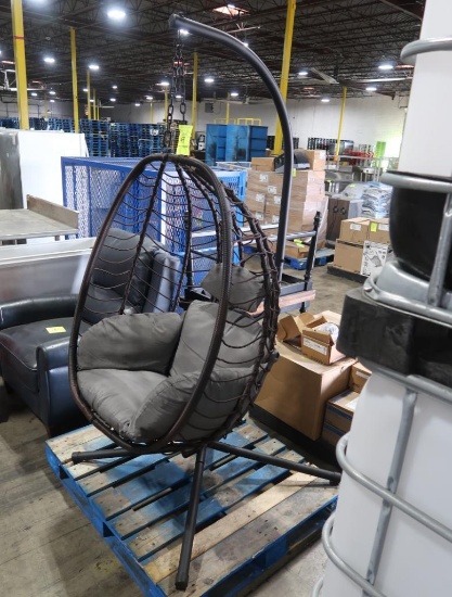 hanging cushioned chair