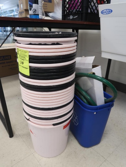floral buckets, flower food, hose & recycle containers