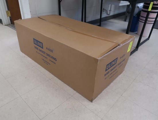 Uline wire basket shelving, looks new in box