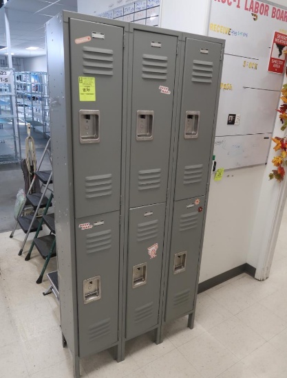 set of employee lockers
