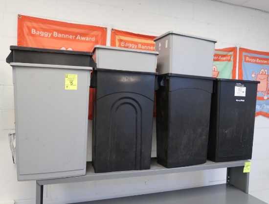 slim trash cans