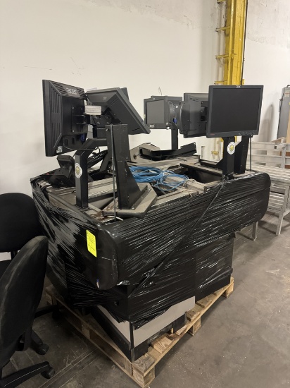 Checkout Lane POS section w/ checkout monitors (no scales)