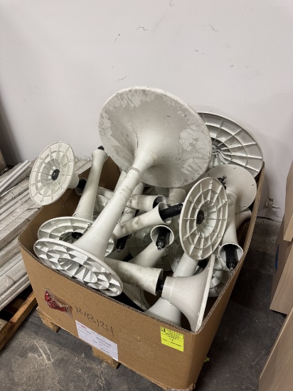 Pallet of metal table bases w/ plastic covering (no tops)