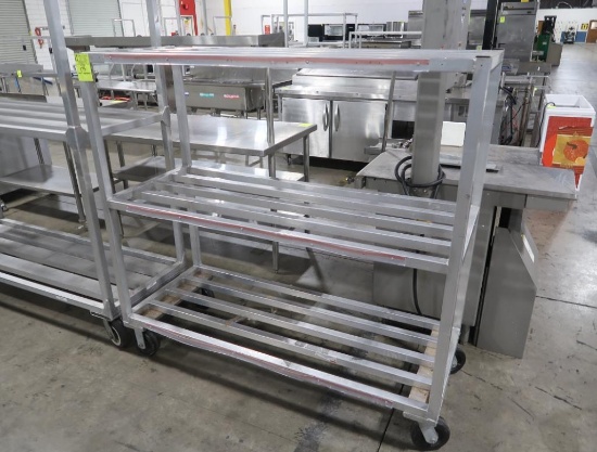 aluminum cooler rack, on casters