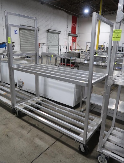 aluminum cooler rack, on casters