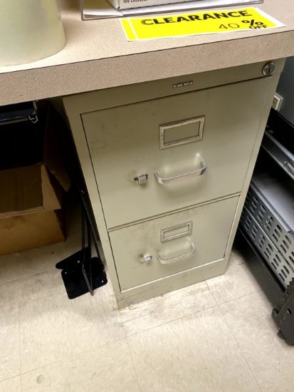 2 DRAWER METAL FILE CABINET