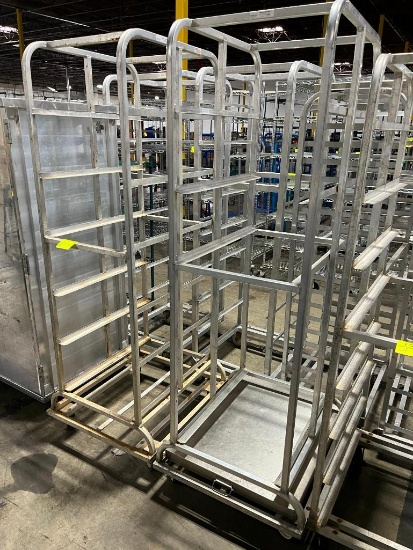 aluminum sheet racks w/ space for drip tray below