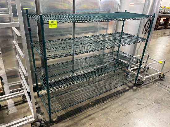 wire shelving unit, epoxy coated