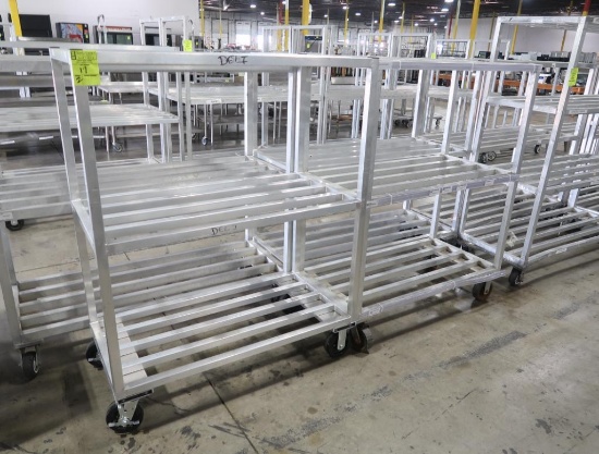 aluminum cooler racks, on casters