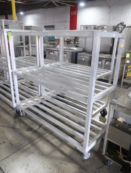 aluminum cooler rack, on casters