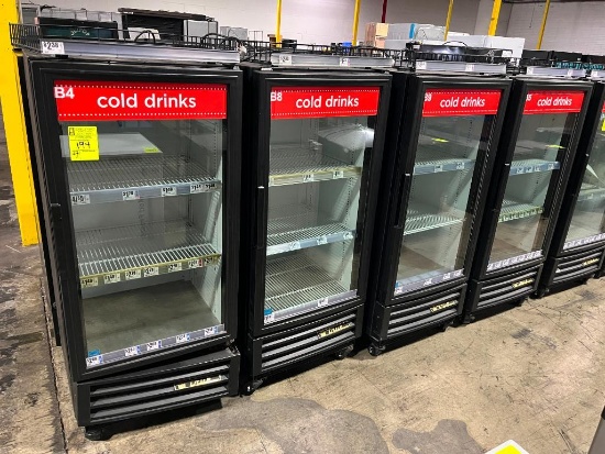 True glass door refrigerated merchandisers
