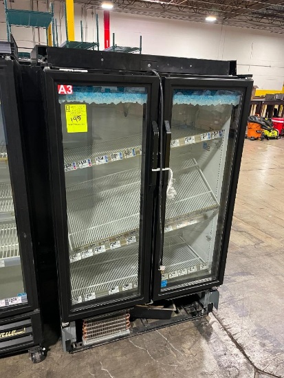 True 2-glass door refrigerated merchandiser