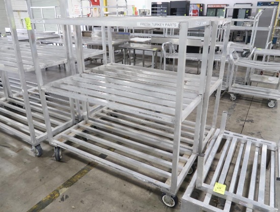 aluminum cooler racks, on casters